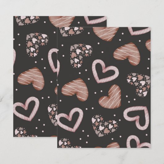 Harten Patroon 35 Notitiekaartje (Voorkant / Achterkant)