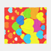 Harten Patroon Ontwerp Fleece Deken (Voorkant (Horizontaal))