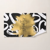 Harten Pattern en Golden Folie Bad Handdoek (Handdoek)