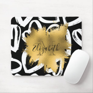 Harten Pattern en Golden Folie Muismat