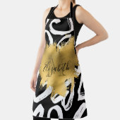 Harten Pattern en Golden Folie Schort (Insitu)