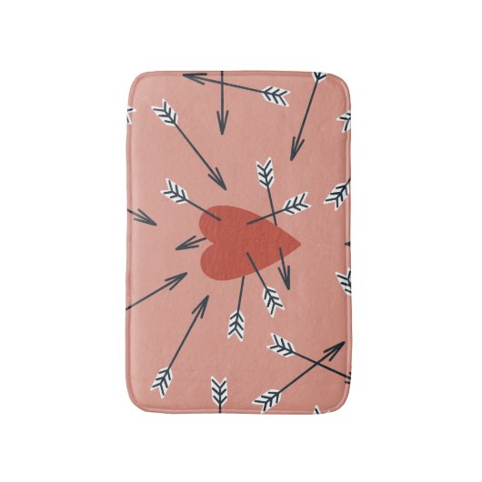 Harten pijlen met de hand gemaakt. badmat (Voorkant Verticaal)