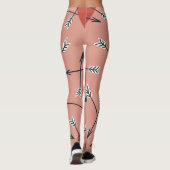 Harten pijlen met de hand gemaakt. leggings (Achterkant)