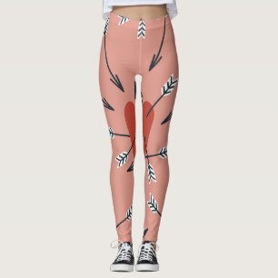Harten pijlen met de hand gemaakt. leggings