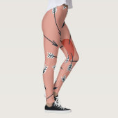 Harten pijlen met de hand gemaakt. leggings (Rechts)