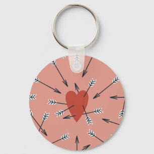 Harten pijlen met de hand gemaakt. sleutelhanger