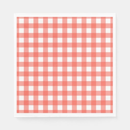Harten Pizza Feest Servetten | Rood Geruit Italiaa (Voorkant)