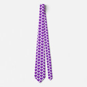 Harten Plaid Paars Roze Zwart Halsdoek Stropdas (Voorkant)