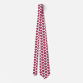 Harten Plaid Rode Roze Das (Achterkant)