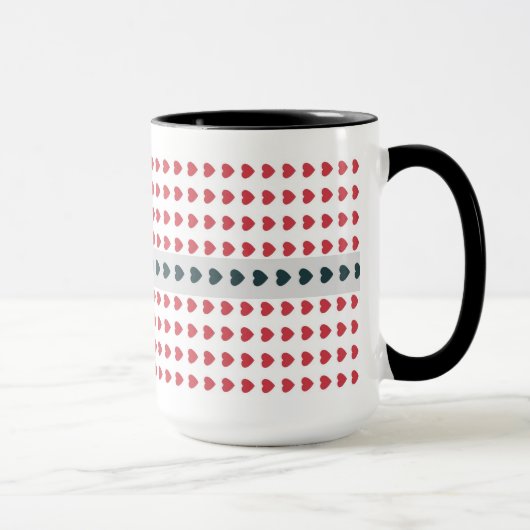 Harten Polka Puntpatroon mok (Rechts)