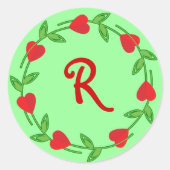 Harten Rand Stickers naar Monogram (Voorkant)