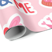 Harten, Regenboog en Liefdesinscripties Inpakpapie Cadeaupapier (Rol Hoek)