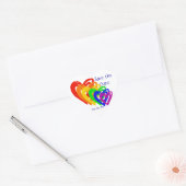 Harten regenboog hart sticker (Envelop)