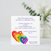 Harten regenboog kaart (Staand voorkant)