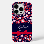 Harten rode roze, bruine en jachtnaam Case-Mate iPhone case (Achterkant)