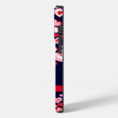 Harten rode roze, bruine en jachtnaam Case-Mate iPhone case (Achterkant / Links)