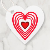 Harten Rode Trouwdag Valentijnsdag 4Eve Bedankjes Labels (Voorkant)