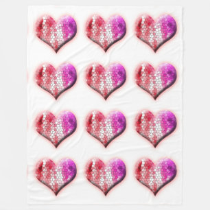 Harten Romantiek Liefde Datum Personaliseer Jubile Fleece Deken