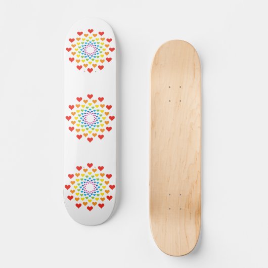 Harten rond harten skateboard (Voorkant)