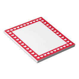 Harten rond notitieblok