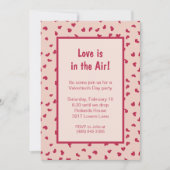 Harten rondom Peach Valentijnsdag Party Kaart (Voorkant)