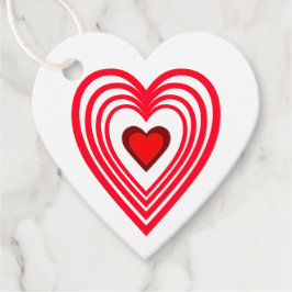 Harten Rood Bruiloft Valentijnsdag 4Eve Bedankjes Labels