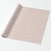 Harten - Rood en roze ombre op Offwhite Cement Cadeaupapier (Uitgerold)