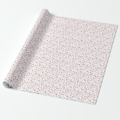 Harten - Rood en Roze Ombre op Wit-Rollen Cadeaupapier (Uitgerold)