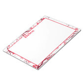 harten rood en wit notitieblok (Schuin)