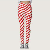 Harten rood en wit - trendy Love / Retro mode Leggings (Voorkant)