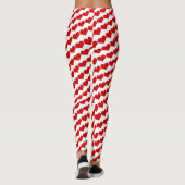 Harten rood en wit - trendy Love / Retro mode Leggings (Achterkant)