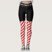 Harten rood en wit - trendy Love / Retro mode Leggings (Voorkant)