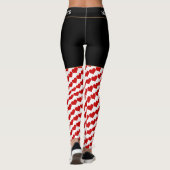 Harten rood en wit - trendy Love / Retro mode Leggings (Achterkant)