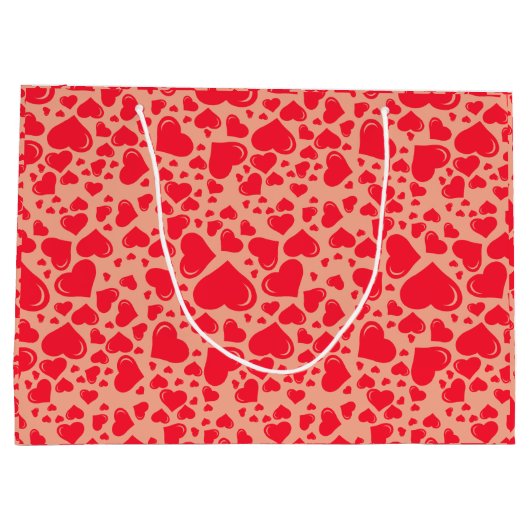 Harten Rood Grote Kleine Valentijnsdag Groot Cadeauzakje (Achterkant)