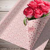 Harten - Rood op lichte roze ombre Cadeaupapier