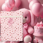 Harten - Rood op lichtroze ombre Cadeaupapier