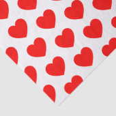 Harten, rood op witboek tissuepapier (Detail)