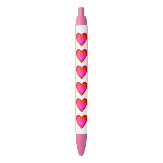 Harten Rood Roze Valentijnsdag 4Lyn Zwarte Inkt Pen (Voorkant Verticaal)