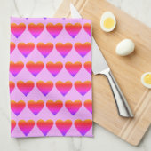Harten Rood Roze Valentijnsdag Liefde 4Ann Theedoek (Quarter Fold)