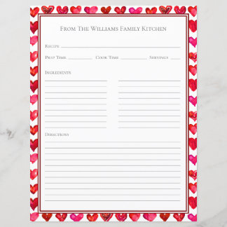 Harten Rood Roze Witte Recept Papiervel