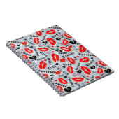 Harten, rood, zwart, lip prints, kus notitieboek (Rechterzijde)
