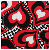 Harten, rood, zwart, wit stof (Close Up)