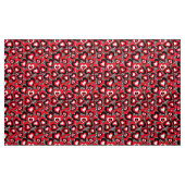 Harten, rood, zwart, wit stof (Yard (91,4 cm))