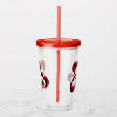 Harten, rood, zwart, wit, Valentijnsdag. Acryl Drinkbeker (Rechts)