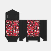 Harten, rood, zwart, wit, Valentijnsdag . Bedankdoosjes (Uitgevouwen)