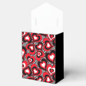 Harten, rood, zwart, wit, Valentijnsdag . Bedankdoosjes (Geopend)