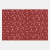 Harten - Roze op donkere rode Ombre Inpakpapier Vel (Voorkant 2)