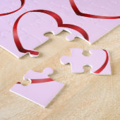Harten roze puzzel (Zijkant)