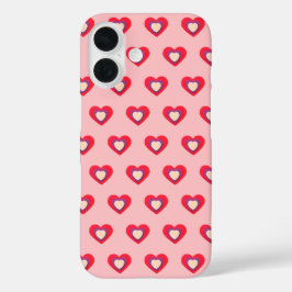 Harten Roze Rood Paars Valentijn iPhone /iPad hoes