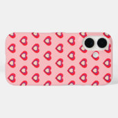 Harten Roze Rood Paars Valentijn iPhone /iPad hoes (Achterkant (horizontaal))